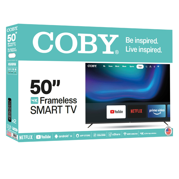 CY3359-50ISDBT-4K Coby Pixel Pro 50" Smart TV - Imagen 1