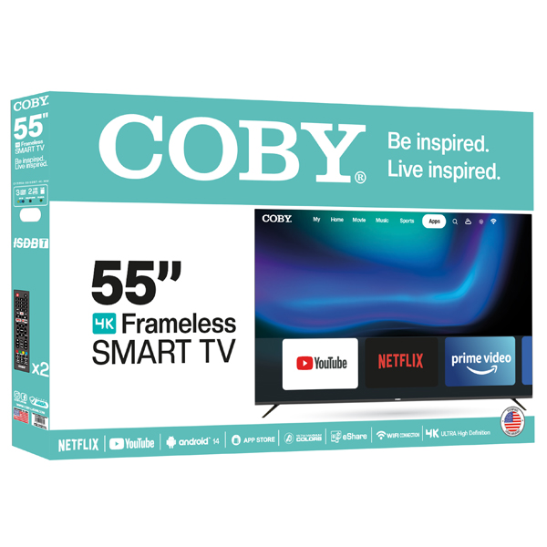 CY3359-55ISDBT-4K Coby Pixel Pro 55" Smart TV - Imagen 1