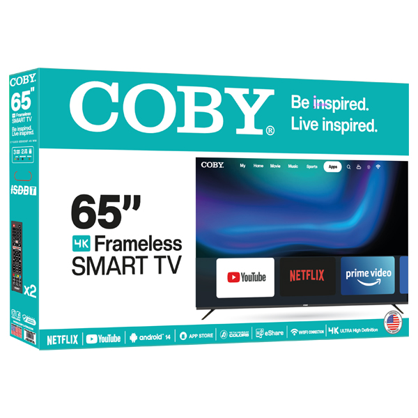 CY3359-65ISDBT-4K Coby Pixel Pro 65" Smart TV - Imagen 1