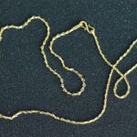 Cadena de oro amarillo 18K tipo singapur con cierre de gancho, usada en ceremonia de boda hindú