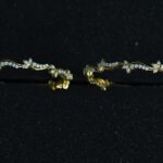 Set de 2 pulseras florales pavé con diamantes